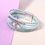 FANCY SHINY Boho Wrap Bracelets Leather Cuff Bangle Gold Beaded Bracelets for Women Stackable Infinity Bracelets Jewelry with Clasp - Image 5